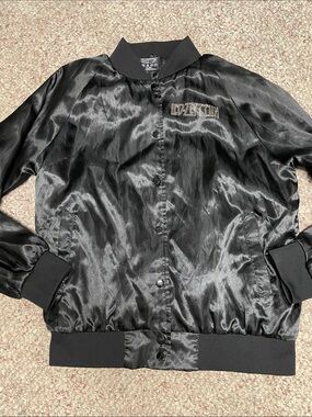 Led Zeppelin limited edition Black Satin Bomber Jacket- new